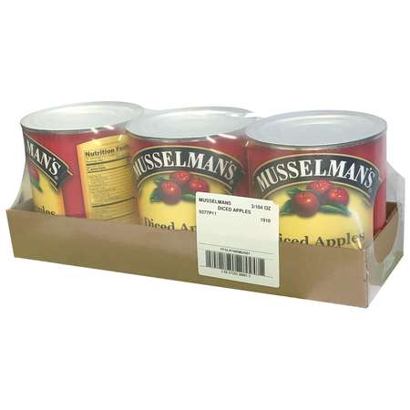 MUSSELMANS Musselman's Diced Apples Water Pack - 104 oz. Cans, PK3 FFSLR1003MUS01